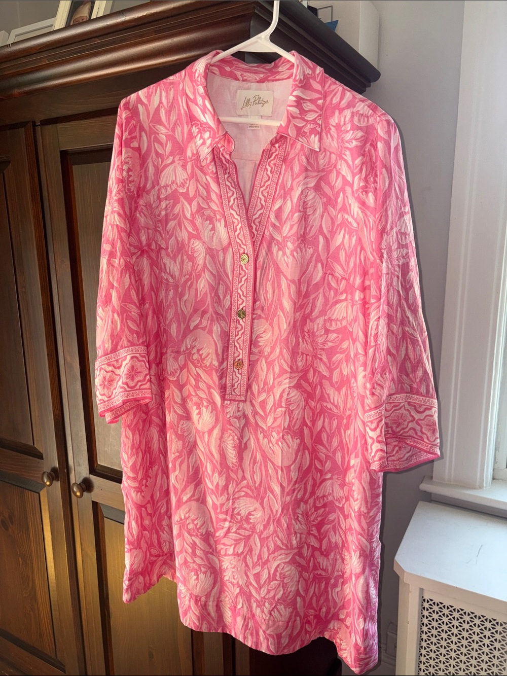 Lilly Pulitzer Pink & White Floral  Tunic
